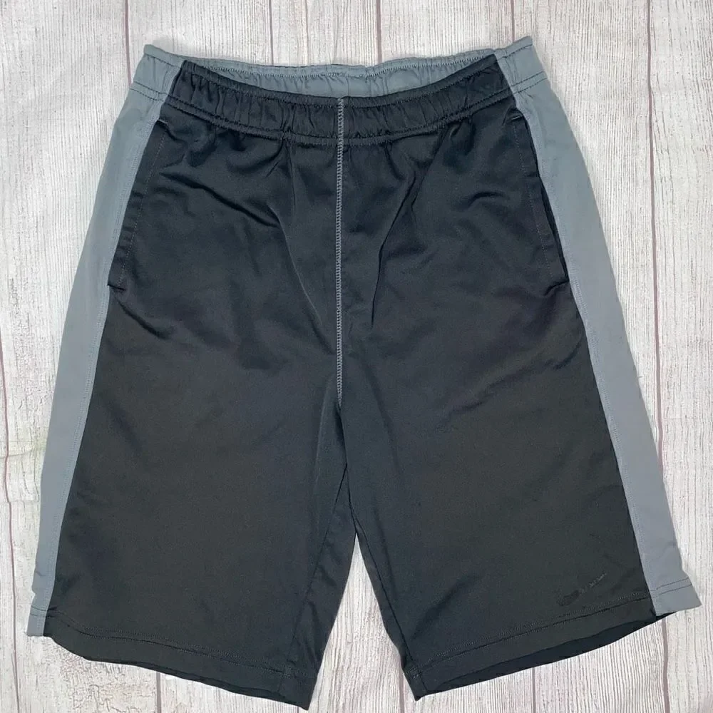 Nike youth boys L dri fit pull on athletic shorts grey